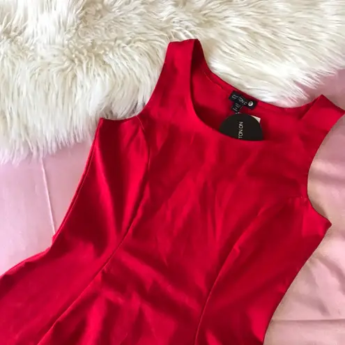 Cotton On fit and flare red dress