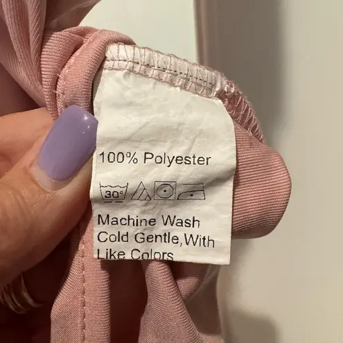 SheIn  Curve Soft Pink Ruffle Bodysuit Size 4XL Layering Coquette Girl Dancer