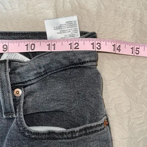 Levi Strauss & CO. Womens Ribcage Ankle Straight Button Fly Jeans Gray Size 27