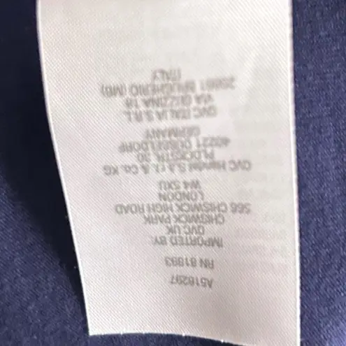 D & Co Essentials Womens Shirt Size 2XL Short Sleeve Nautical Basic Oversized Blue