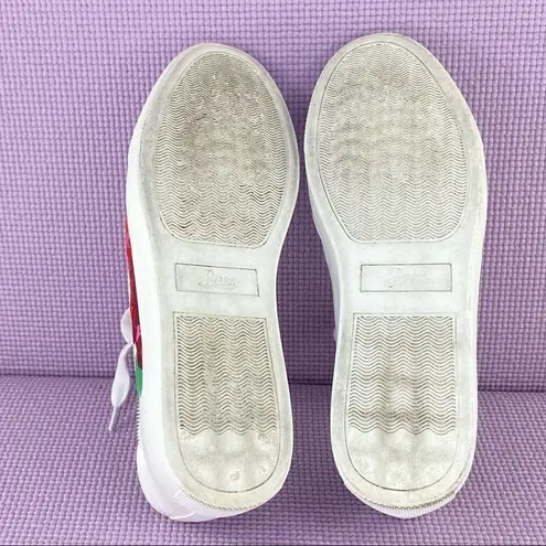 G.H. Bass & Co. Siri Floral Embroidered Lace Up Sneaker White 9 White