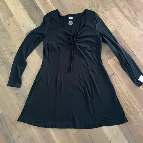 SO Goods For Life Black Fit & Flare Long Sleeve Dress Size XL