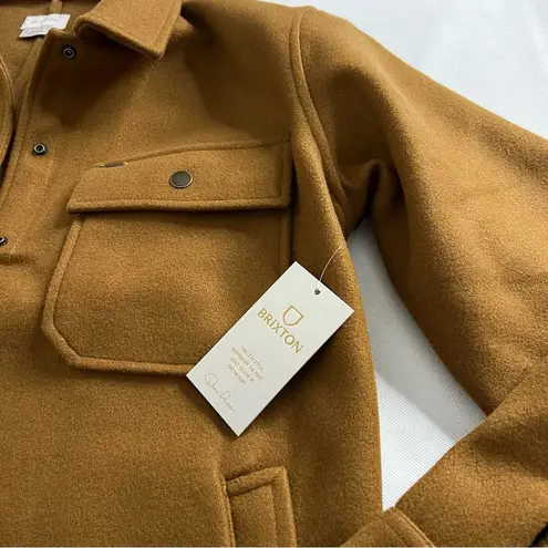 Brixton Durham Shirt Jacket Shacket Washed Copper Brown Size Large Long Sleeve
