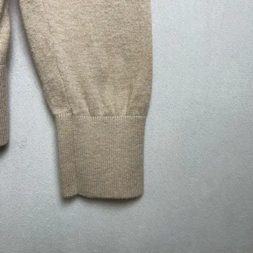 Quince Women XS Organic Cotton Cashmere Blend V-Neck Sweater Beige EcoVero