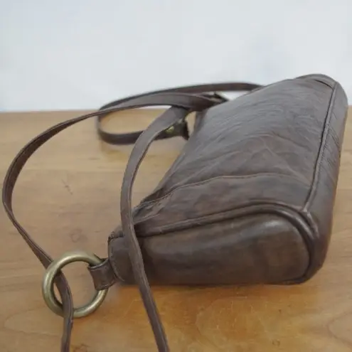 Vintage Small Brown Leather Crossbody Purse