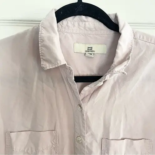 Thread & Supply Womens XL Shirt Dress Powder Pink Beachy Comfy Summer