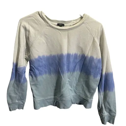 Rails S Multicolor Tie-Dye Pullover Sweatshirt Cotton Blend Blue/White