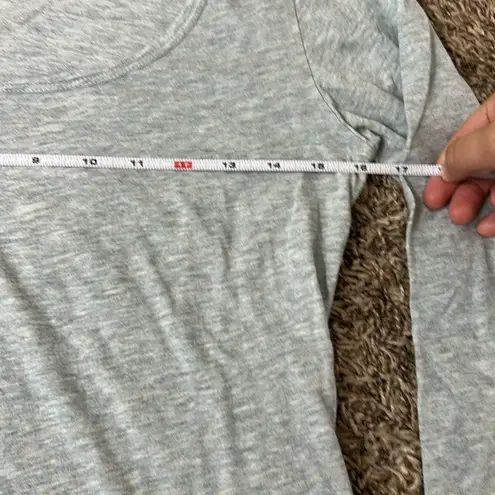 Lucy Light Heathered Blue Gray Women's Long Sleeve Top 100% Pima Cotton