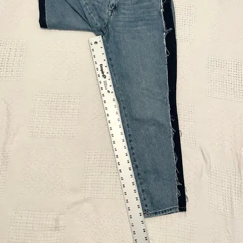 BlankNYC color block 2 tone 29 crop girlfriend jean J1 2524 Blue