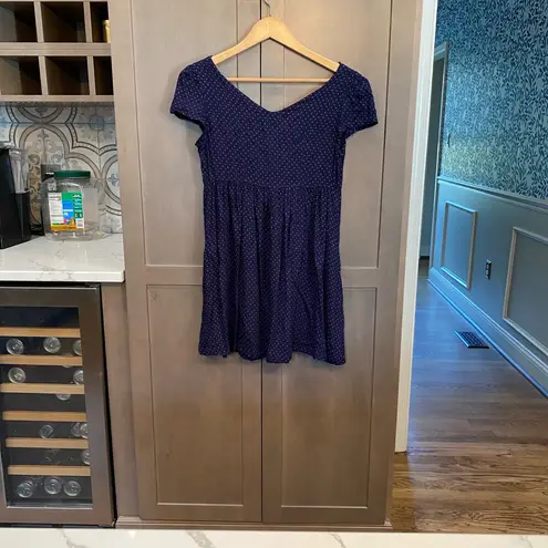 Denim & Supply Ralph Lauren Navy and Red Star Pattern Dress Blue