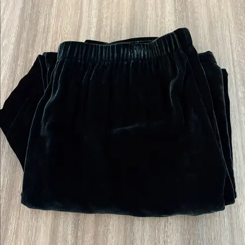 Eileen Fisher  Green Velvet Pull On Crop Pants Women’s Size Medium