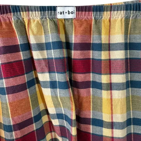 Rat Boi Dream Skirt in Crimson Tartan Size Large Casual Cotton Maxi Red