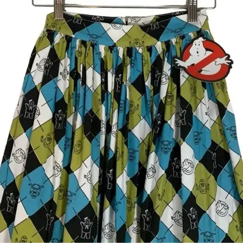 Michele Pitt Vixen GhostBusters Midi Swing Skirt Size Small NWT Green