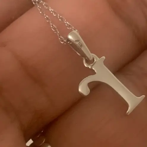 10kt White Gold "R" Initial Diamond Necklace