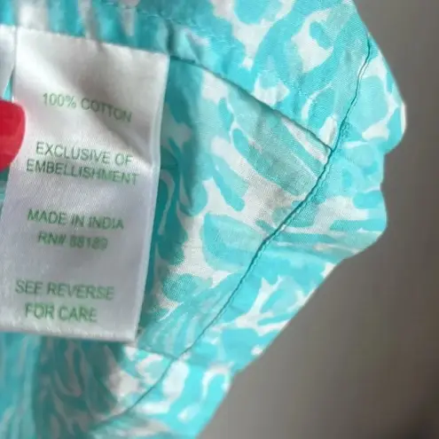 Lilly Pulitzer  Sarasota Beaded Tunic Sea Cups Shorely Blue