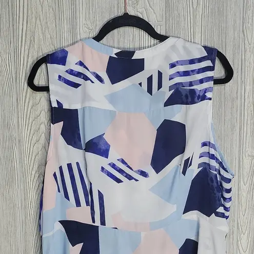 Torrid  Georgette Peplum Knot Waist Geometric Top