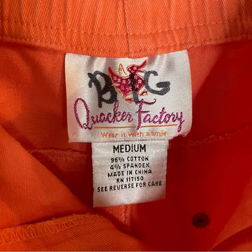 Quaker Factory Burnt Orange Jean Shorts with Relaxed Fit Size Medium preppy