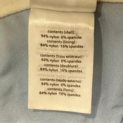 We Wore What Vintage Denim Danielle One Piece Swimsuit Blue Belted Large Chic