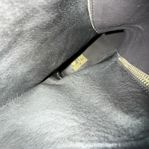 Moschino LOVE BROWN COMBAT BOOTS LACE UP EUC SIZE 40 US 9.5