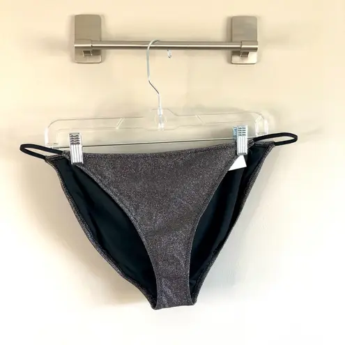 Topshop  | Gray Metallic Tanga Bikini Bottom