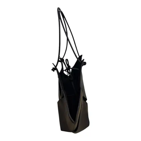 Bob Ore Black Contexture Leather Tote With Removable Suede Compartment Bag