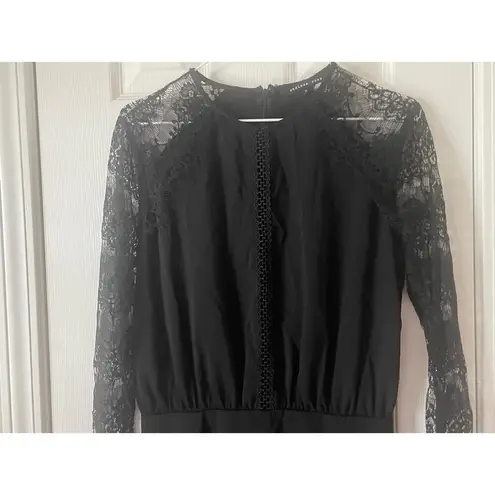 Versatile Lace Long Sleeve Short Romper, size Small, $42, B66 Black