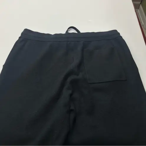 Monrow Soft Knit Cuffed Jogger Womens Size Large Black Pockets Stretch Pull