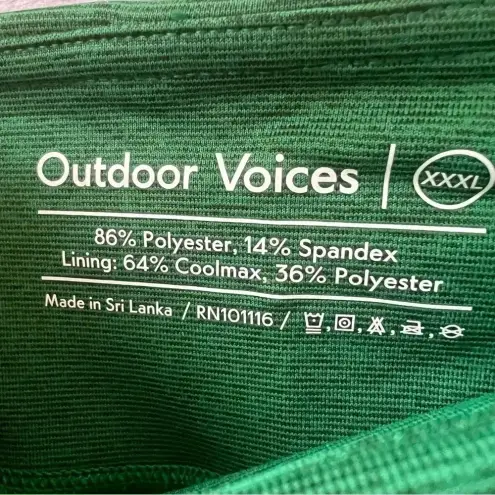Outdoor Voices  Plus Size 5 inch Warm Up Shorts in Green Color‎ Size XXXL