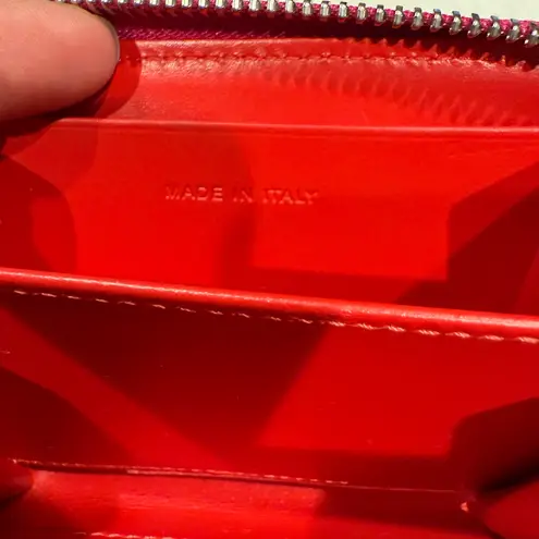 Christian Louboutin  spike panettone coin purse pink and red