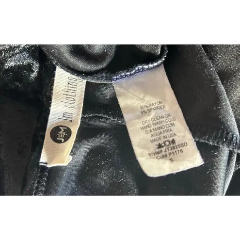 J&M Clothing Velvet Top Open Shoulder V Neck Hi Low Black SZ SM USA Whimsey Goth