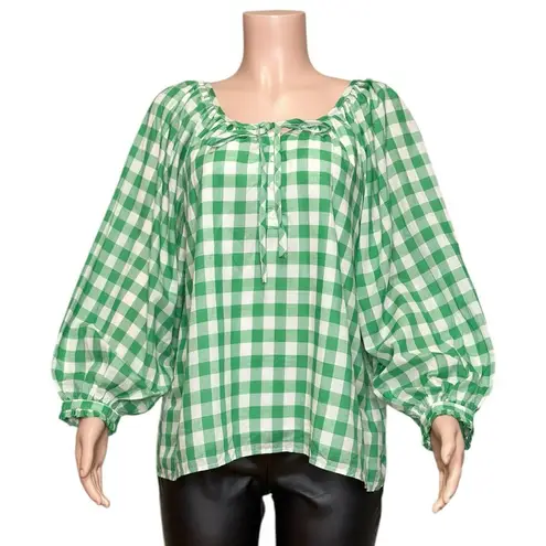 EMERSON FRY Lucy Blouse, Meadow Check, Large White