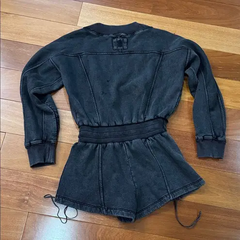 NWT Free People Movement Intercept Relaxed Fit Black Romper size XS