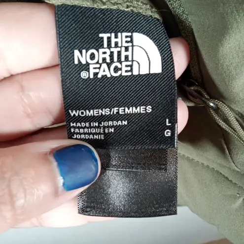 The North Face  Shelba Rasquel olive green reversible Fleece 1/2 zip size large