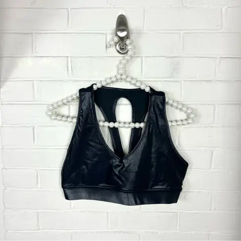 Carbon 38 Black Sports Bra in Takara Shine Size L Size L