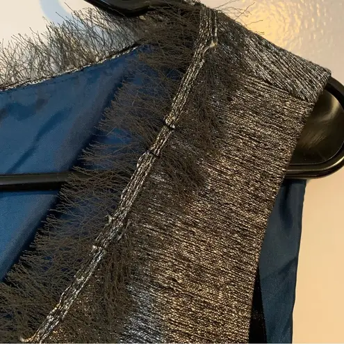 Donna Ricco NWT Silver Fringe Sleeveless Sheath Dress Size 8