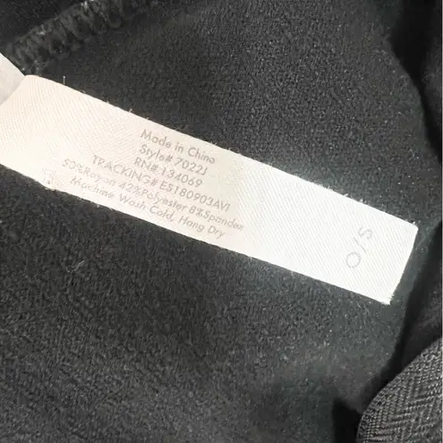 Love Charm Black Stretch Ribbed 1/4 Zip Long Sleeve Crop Top Size Small