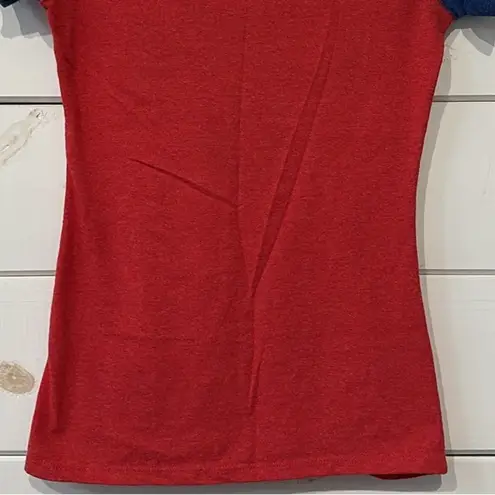 Chicago Cubs MLB V Neck Baseball Tee General Merchandise Small Red