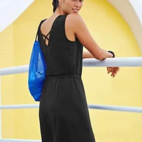 Athleta  Encinitas Lively‎ Dress Black Mini Womens Athletic Size S #549045