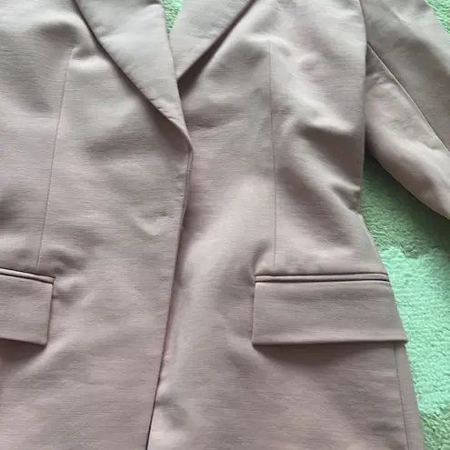 Oscar de la Renta SET pink bow peak label jacket blazer and pants suit set