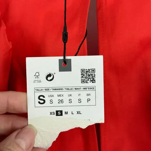 ZARA NWT  Womens Red Ruffle Mini Dress Blogger Favorite Small 1971/154/649