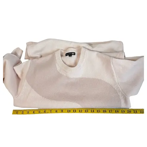 Marimekko Uniqlo Sweater Dress Women Size XS Cream Wool Knit Boho Lagenlook Art White