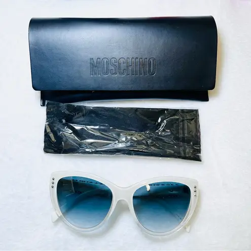 Moschino Mos 018/S Sunglasses White/ Blue Gradient Lense