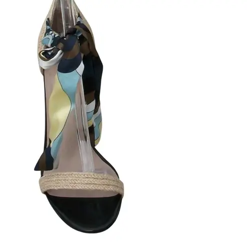 Donald Pliner Neutral Black Multi Couture Silk Fabric Ankle Tie Shoe $310 NWT Size 7.5