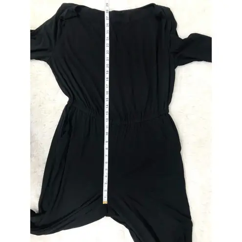 J.JILL Wearever Collection Soft Stretch Black Jumpsuit Long Sleeve Petite Medium Size undefined