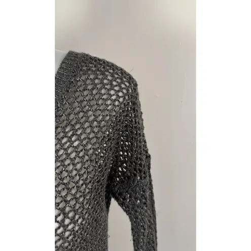 Rock & Republic  Black Open Loose Knit Sweater w/ Skull Grundge Style XS