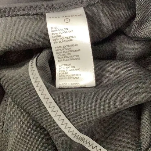 Good American New.  black one shoulder scuba swimsuit. Medium