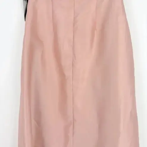 Alfred Sung NWT Draped One-Shoulder Satin Maxi Dress in Toasted Sugar Size 8 NEW