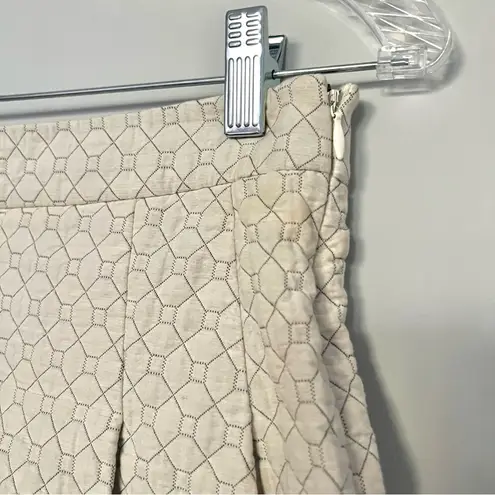 Derek Lam 10 Crosby White Gray Pleated Fall Winter Spring Mini Skirt Size 4