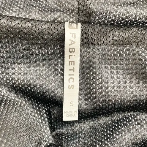 Fabletics  Siena Lightweight Hooded Windbreaker Jacket Black & White Size Small