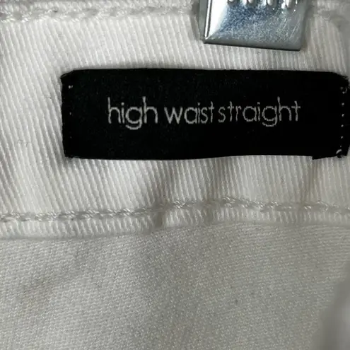 Ella Moss High Waist Straight Cropped White Jeans Sz 10 / 30